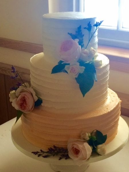 fresh floral wedding cake
